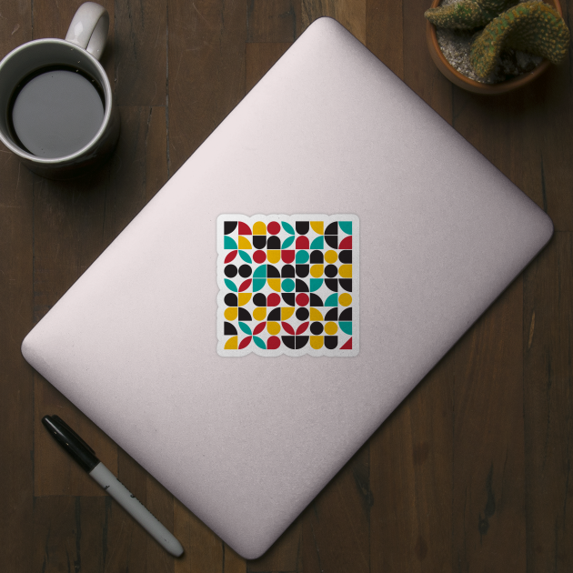 Abstract Seamless Geometric Pattern Colorful Wallpaper by bougieFire